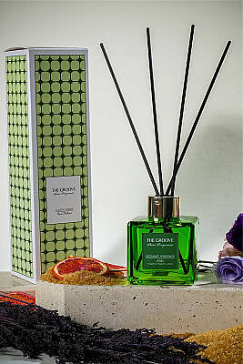 Floral Mandarin Yeşil Kare Çubuklu Oda Kokusu 100 ml -YEŞİL - THE GROOVE