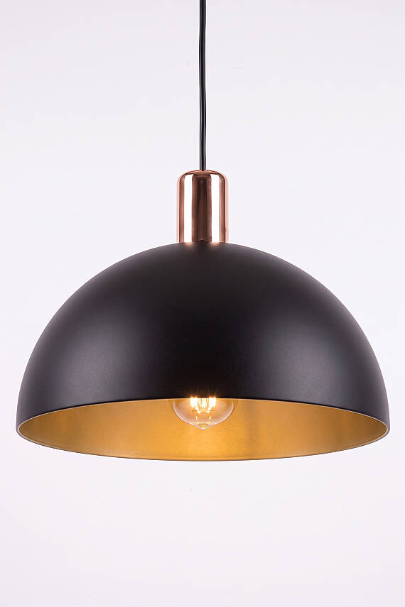 Luna Gold Detaylı Siyah - Golden Metal Sarkıt (30 cm) Yemek Masası Üstü Avize Mutfak & Salon Aydınlatması - 5