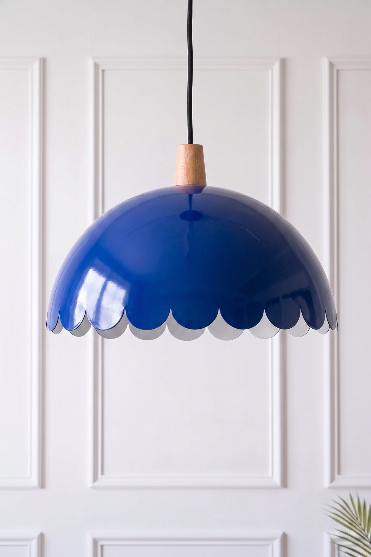 Bella Ahşap Avize 30 cm - Lacivert