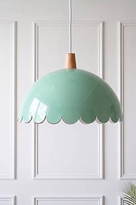 Bella Ahşap Avize 30 cm - Mint Yeşili - MARRIEN