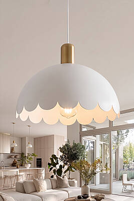 Bella Gold Avize 30 cm - Beyaz 