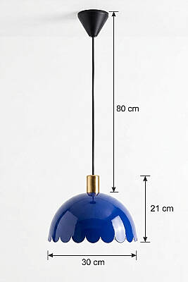 Bella Gold Avize 30 cm - Lacivert - 7