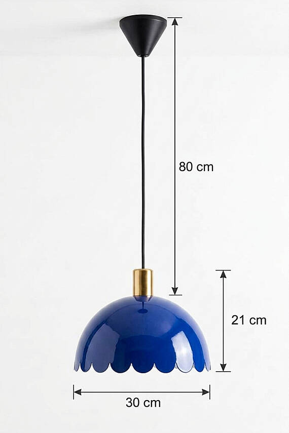 Bella Gold Avize 30 cm - Lacivert - 7