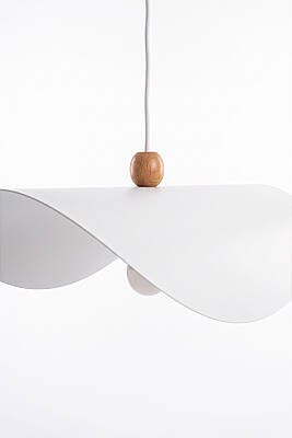 Colin Ahşap Boncuklu Beyaz Sarkıt (45 cm) - 5