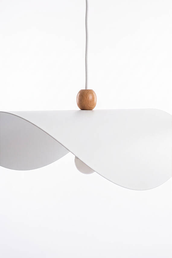 Colin Ahşap Boncuklu Beyaz Sarkıt (45 cm) - 5
