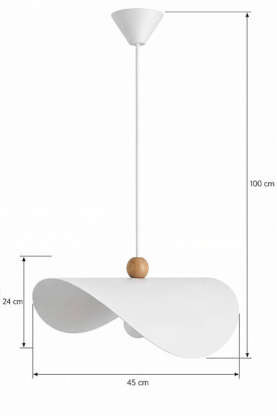 Colin Ahşap Boncuklu Beyaz Sarkıt (45 cm) - 8