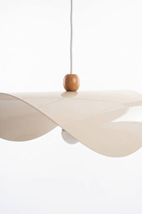 Colin Ahşap Boncuklu Krem Sarkıt (45 cm) - 5