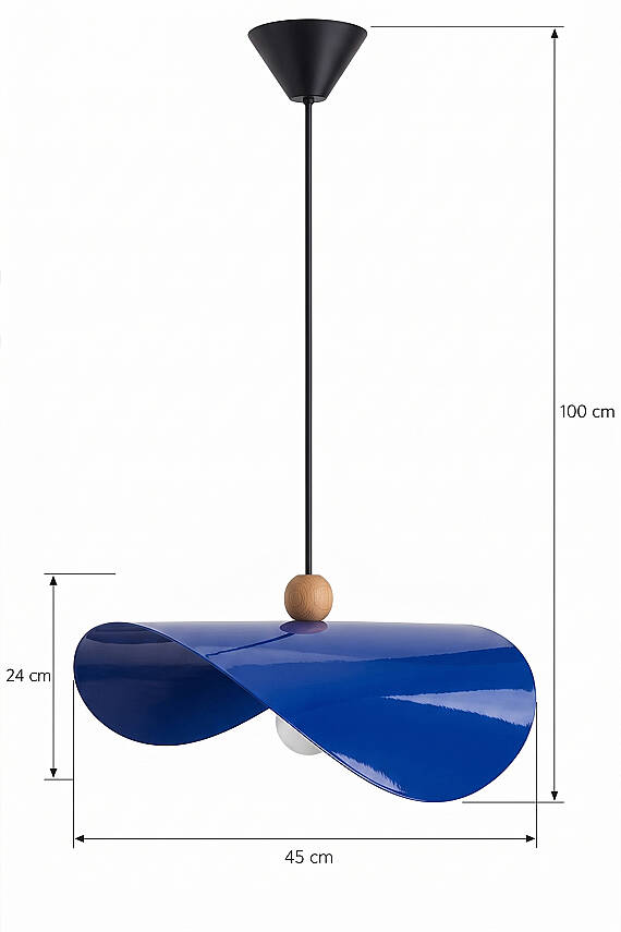 Colin Ahşap Boncuklu Lacivert Sarkıt (45 cm) - 8