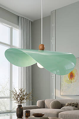 Colin Ahşap Boncuklu Mint Yeşili Sarkıt (45 cm) 