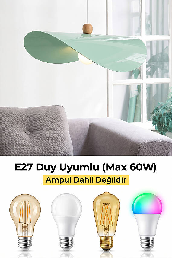 Colin Ahşap Boncuklu Mint Yeşili Sarkıt (45 cm) - 6