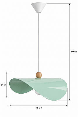 Colin Ahşap Boncuklu Mint Yeşili Sarkıt (45 cm) - 8