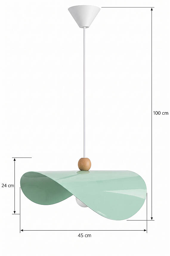 Colin Ahşap Boncuklu Mint Yeşili Sarkıt (45 cm) - 8