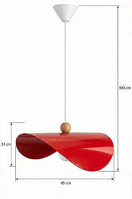 Colin Ahşap Boncuklu Turuncu Sarkıt (45 cm) - 8