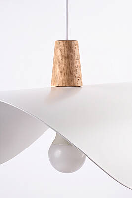 Colin Ahşap Beyaz Sarkıt (45 cm) - 5