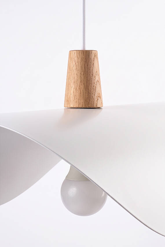 Colin Ahşap Beyaz Sarkıt (45 cm) - 5
