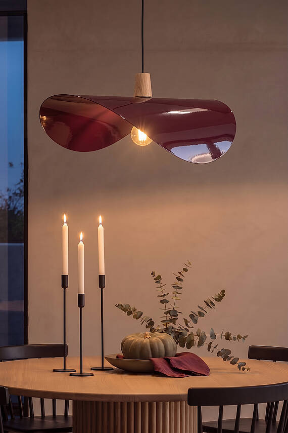 Colin Ahşap Bordo Sarkıt (45 cm) - 3