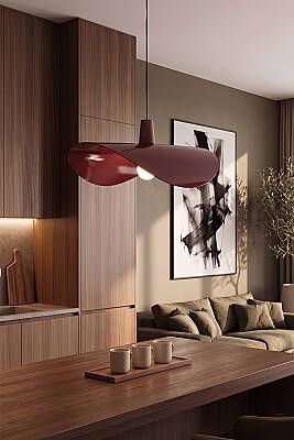 Colin Ahşap Bordo Sarkıt (45 cm) - 8