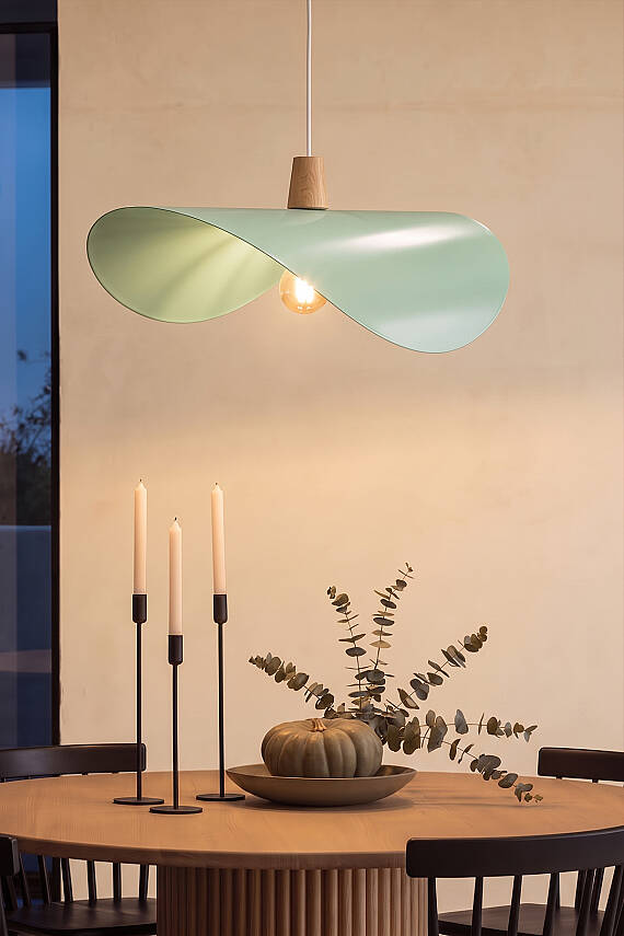 Colin Ahşap Mint Yeşili Sarkıt (45 cm) - 3