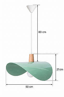 Colin Ahşap Mint Yeşili Sarkıt (45 cm) - 7