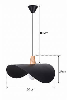 Colin Ahşap Siyah Sarkıt (45 cm) - 7