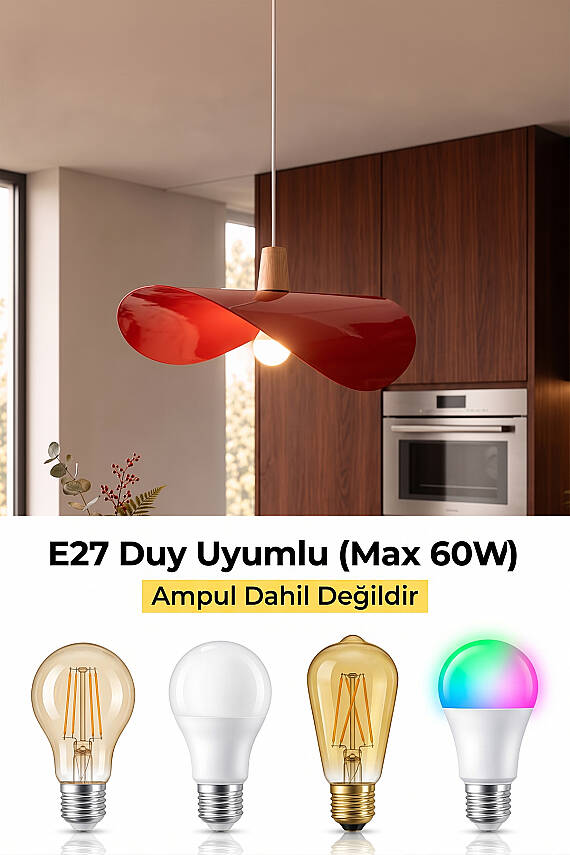 Colin Ahşap Turuncu Sarkıt (45 cm) - 6
