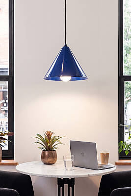 Cone Metal Avize 25 cm - Lacivert - 5