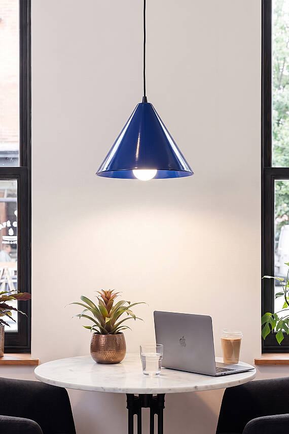 Cone Metal Avize 25 cm - Lacivert - 5