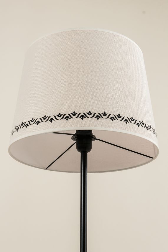 Cora Black Metal Floor Lamp - Tulip Pattern - 6