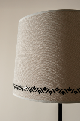 Cora Black Metal Floor Lamp - Tulip Pattern - 7