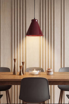 Liva Metal Avize 20 cm - Bordo - 6