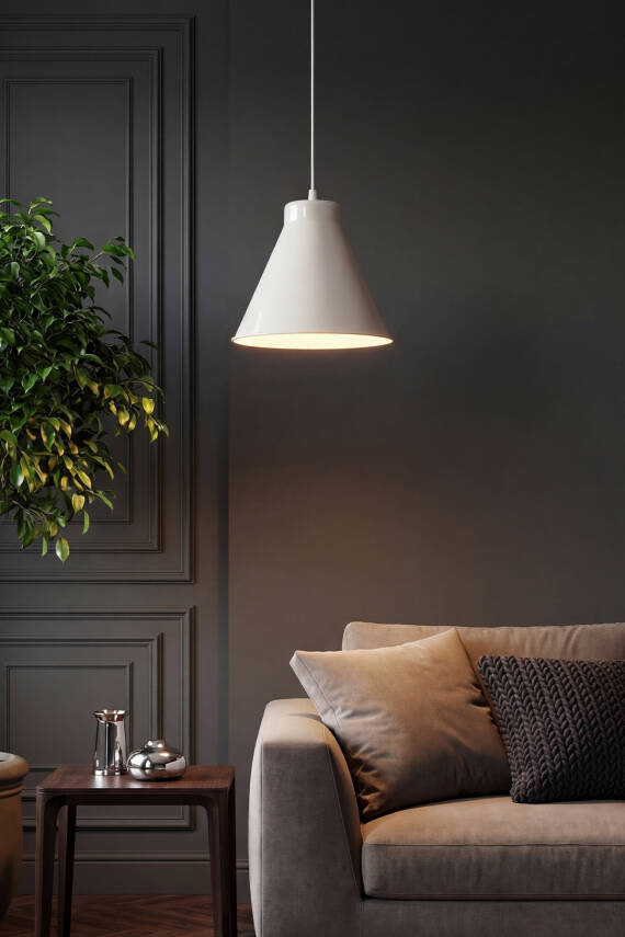Liva Metal Avize 20 cm - Krem - 4