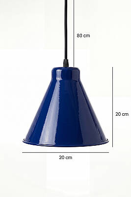 Liva Metal Avize 20 cm - Lacivert - 7
