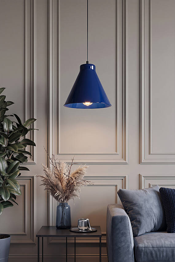 Liva Metal Avize 20 cm - Lacivert - 8