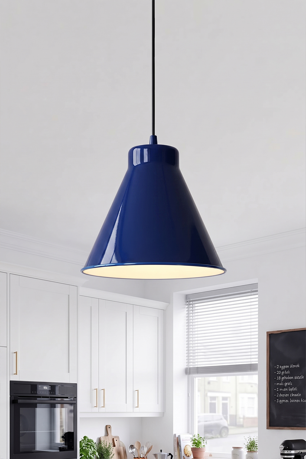 Liva Metal Avize 20 cm - Lacivert