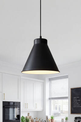 Liva Metal Avize 20 cm - Siyah - MARRIEN