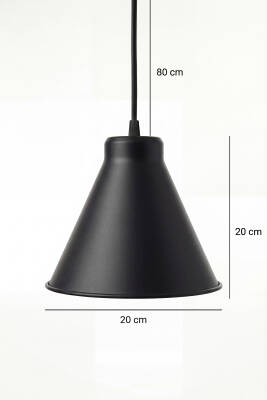 Liva Metal Avize 20 cm - Siyah - 8