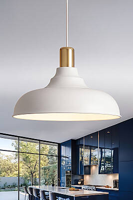 Lora Gold Avize 33 cm - Beyaz 