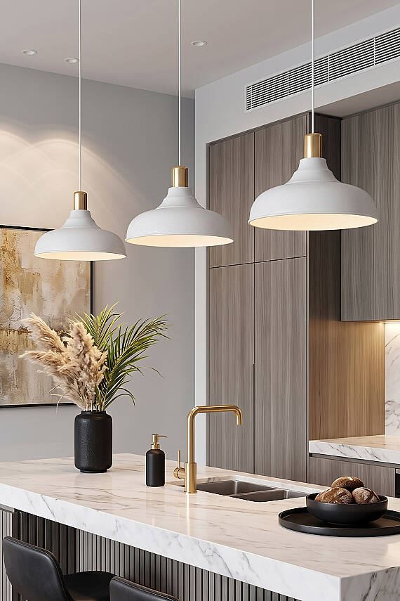 Lora Gold Avize 33 cm - Beyaz - 2