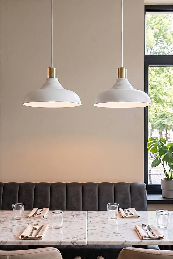 Lora Gold Avize 33 cm - Beyaz - 3