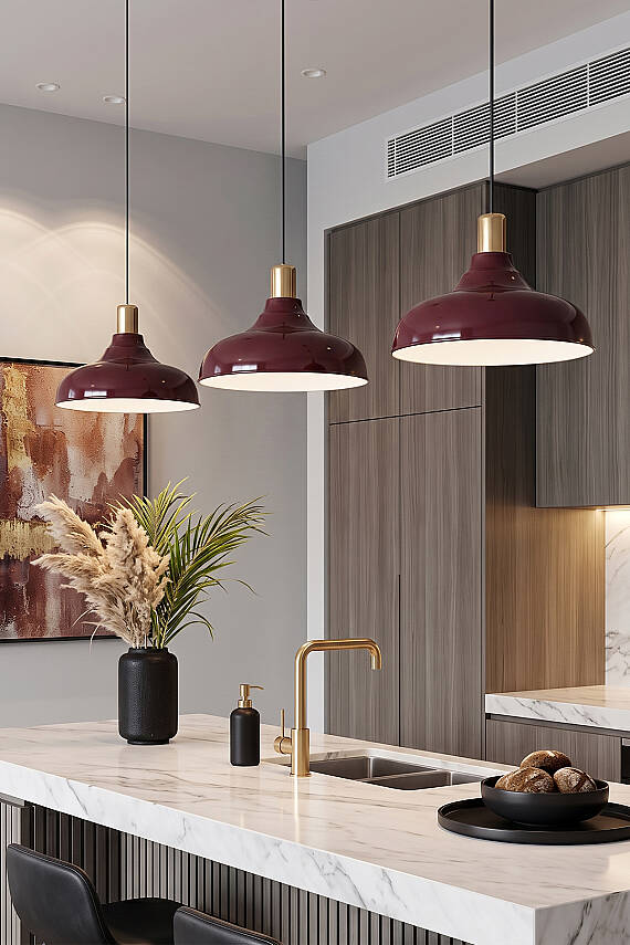 Lora Gold Avize 33 cm - Bordo - 2