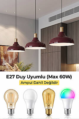Lora Gold Avize 33 cm - Bordo - 6