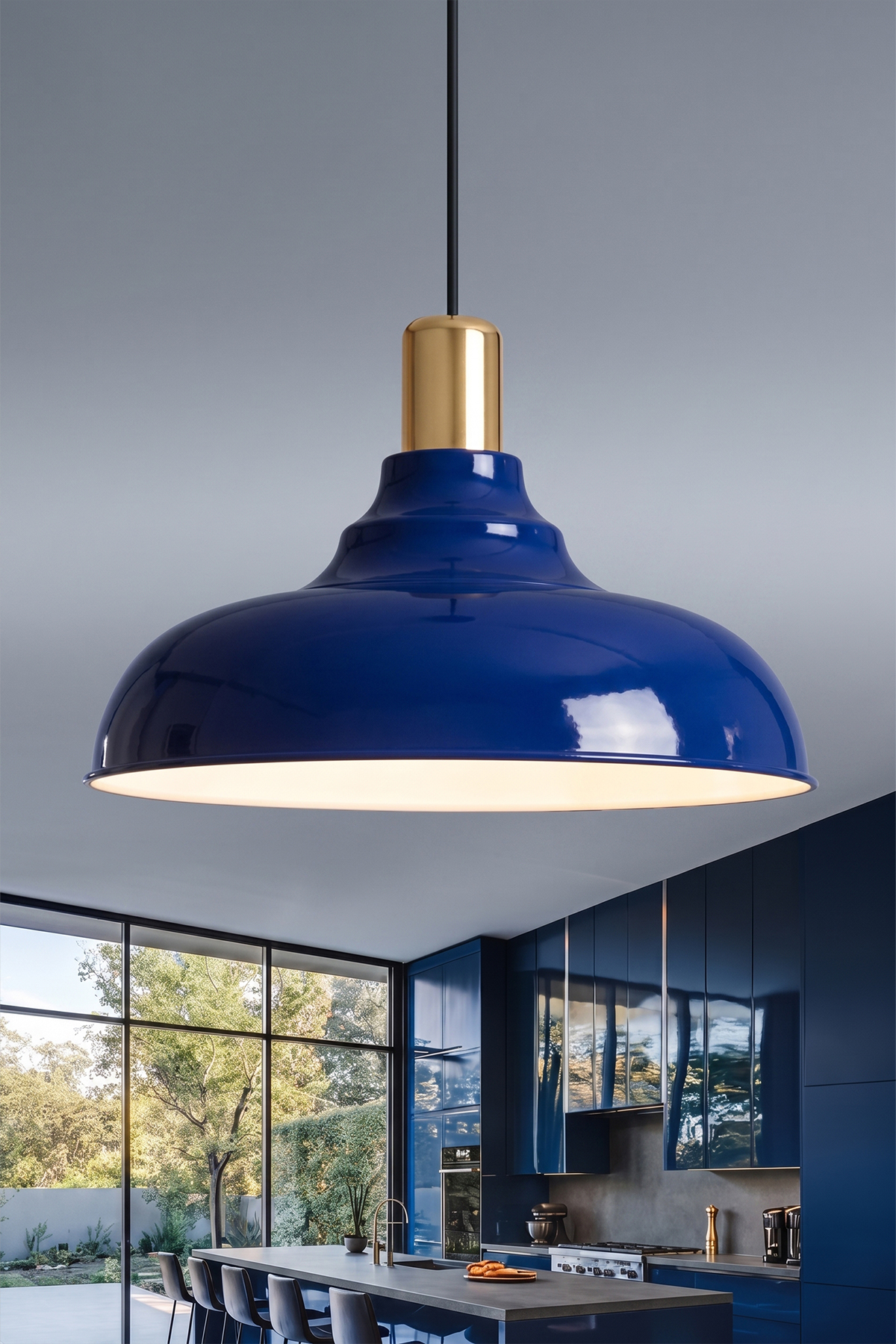 Lora Gold Avize 33 cm - Lacivert
