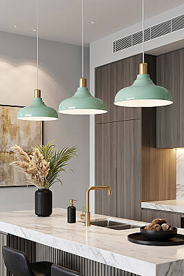 Lora Gold Avize 33 cm - Mint Yeşili - 2