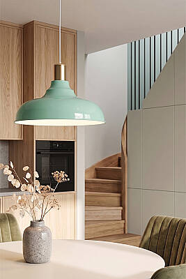 Lora Gold Avize 33 cm - Mint Yeşili - 7