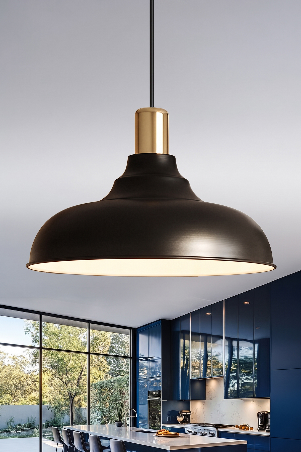 Lora Gold Avize 33 cm - Siyah