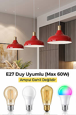 Lora Gold Avize 33 cm - Turuncu - 6