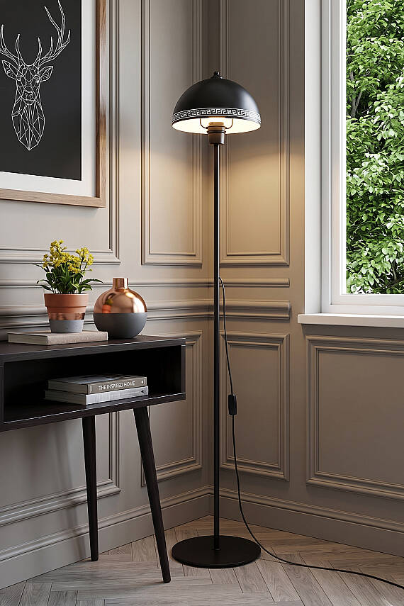 Luna Black Floor Lamp - Luxury Pattern - 5
