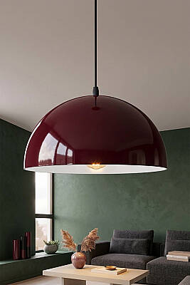 Luna Metal Avize 30 cm - Bordo 