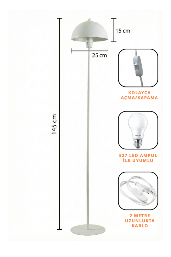 Luna Floor Lamp - White Edition - 8