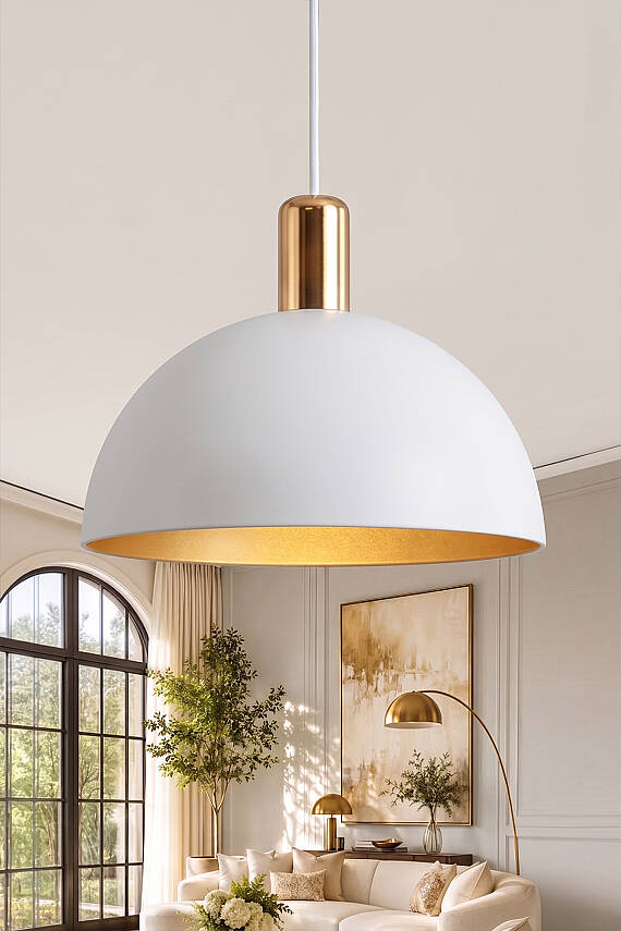 Luna Golden Beyaz Metal Sarkıt (30 cm) - 1